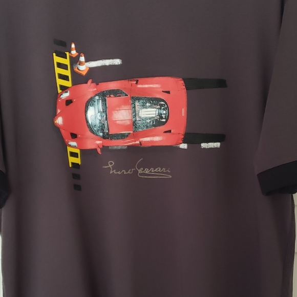 Ferrari Official Men's T Shirt Enzo Ferrari Sign Dark Grey Red Car Design Size M - Picture 4 of 11